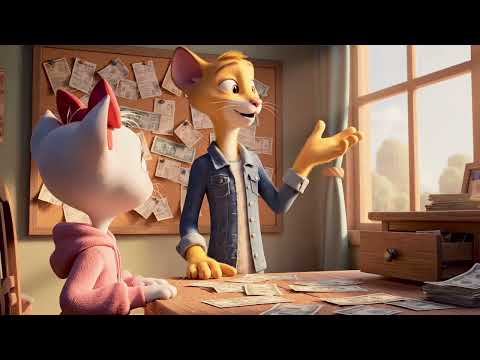 the cat gets paid after a day of hard work thumbnail