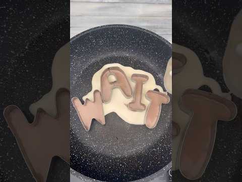 Wait Pancake with cookie cutters #crepe #pancake thumbnail