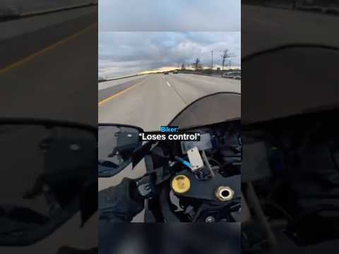 Biker Makes It Through CRAZY Death Wobble... thumbnail