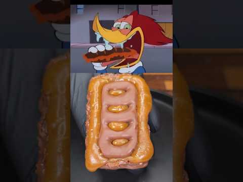 Woody's Drippy Rich Butterscotch Cartoon Crown Jewel!🍫 #shorts #butterscotch #woodywoodpecker #pie thumbnail
