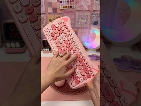 Cute cat keyboard + mouse 💕 | iPad accessories unboxing thumbnail