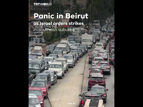 Panic in Beirut as Israel orders strikes in southern suburbs thumbnail