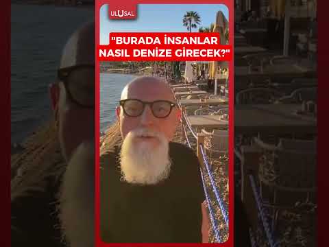 Bodrum'da bir vatandaş sahilde halka ayrılan yarım metrelik alana tepki gösterdi! #shorts #keşfet thumbnail