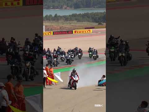 A burnout to celebrate 15 years since Checa's #WorldSBK title 💥 2026 #AragonWorldSBK 🇪🇸 thumbnail
