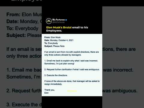 Elon Musk Brutal Email To His Employee thumbnail