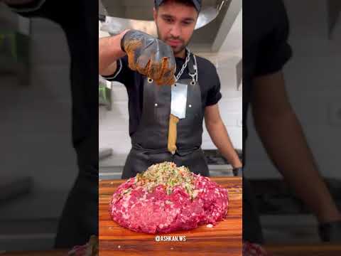 Veal and dough with vegetables 🔥🥩🍞🥗 #cooking #food#kebab thumbnail