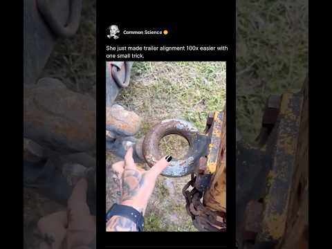 The Easiest Way to Line Up your Truck To The Trailer #shorts thumbnail