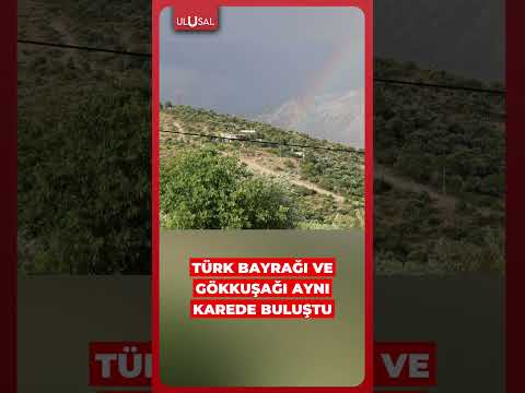 Türk bayrağı ve gökkuşağı aynı karede buluştu #shorts #türkbayrağı #gökkuşağı thumbnail
