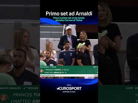 𝗔𝗿𝗻𝗮𝗹𝗱𝗶 𝘃𝗶𝗻𝗰𝗲 𝗶𝗹 𝗽𝗿𝗶𝗺𝗼 𝘀𝗲𝘁 👀💥Vittoria al tie-break contro Tiafoe 🔥 thumbnail
