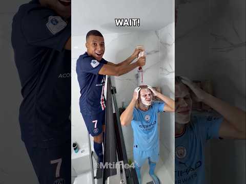 Haaland’s Shower Turned Into a Foam Disaster 🫧🚿 #football #haaland #parody thumbnail