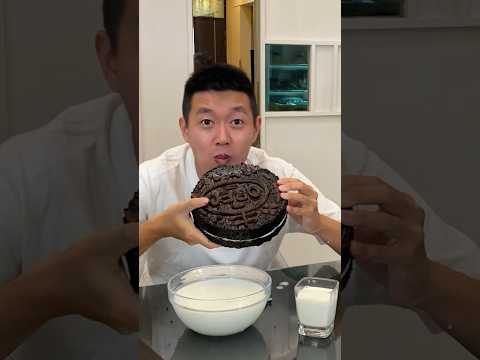 製作超大OREO餅乾！Making big Oreo cookies!#oreocake  #chocolate  #biscuit #food thumbnail