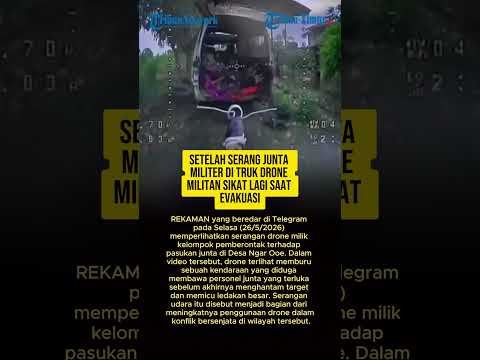 SETELAH SERANG JUNTA MILITER DI TRUK, DRONE MILITAN SIKAT LAGI SAAT EVAKUASI thumbnail
