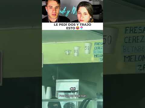 Le pide dos vasos pequeños y su novio aparece con 1 vaso grande thumbnail