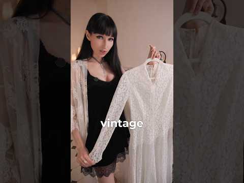 Styling a sheer vintage wedding dress for the wedding reception AD #shorts thumbnail