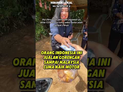 Orang Indonesia Ini Jualan Gorengan Sampai Malaysia Cuma Naik Motor #reaksibule #bule #shorts thumbnail