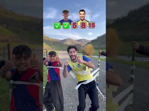 How Much Tape Can Stop Us?! Trend Challenge! #ronaldo #yamal #shorts thumbnail