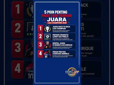 5 Poin Penting PSG Juara Liga Champions 2026, Back to Back UCL hingga Ciptakan Sejarah Baru thumbnail