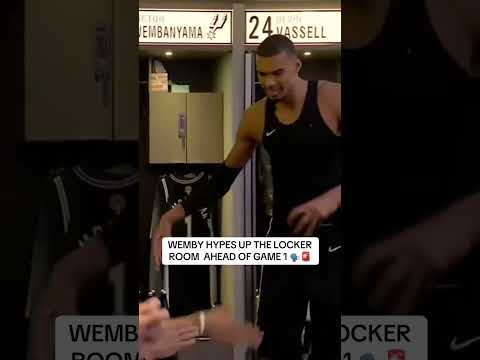 Wemby gets the Spurs locker room hyped ahead of Game 1! thumbnail