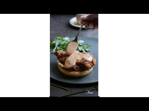 Afternoon Tea Sandwich made with French Brioche Bagel  #shorts thumbnail
