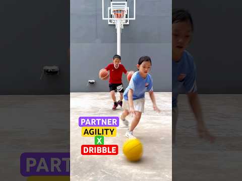 PARTNER AGILITY TRAINING 🔥 DRIBBLING DRILL 🏀 LETS GO #shorts #speedandagility #dribbling thumbnail