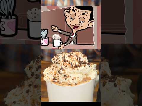 Mr Bean's Frothy Foam Grande Cappuccino Cloud Chaos!☕️ #shorts #cappuccino #mrbean #chocolate thumbnail
