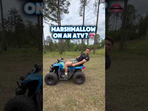 Marshmallow Trickshot on an ATV👄😤 #sports #trickshot #atv #4wheeler #catch thumbnail
