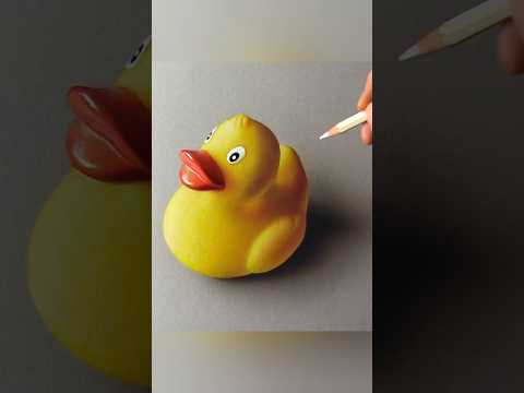 Rubber duck on paper #drawing #art thumbnail