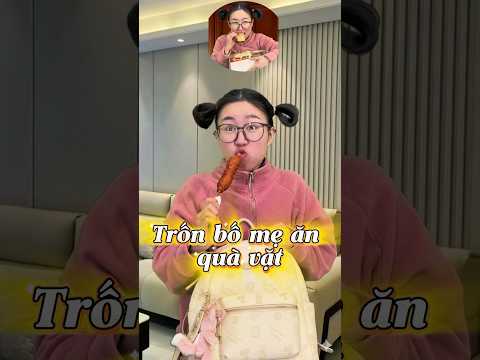 Trốn bố mẹ ăn đồ ăn vặt#shorts #haihuoc thumbnail