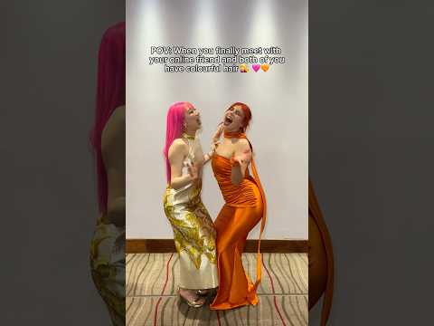 We’re basically Twins 👯‍♀️ #wholesome #hair #haircolor #funny #girlfriends thumbnail