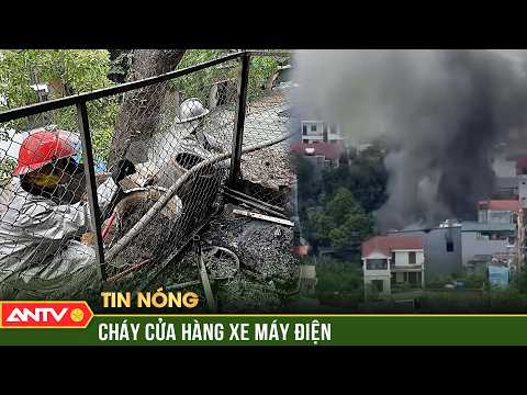 Hỏa hoạn tại cửa hàng xe máy điện ở Hoài Đức, khói đen bao trùm | ANTV thumbnail