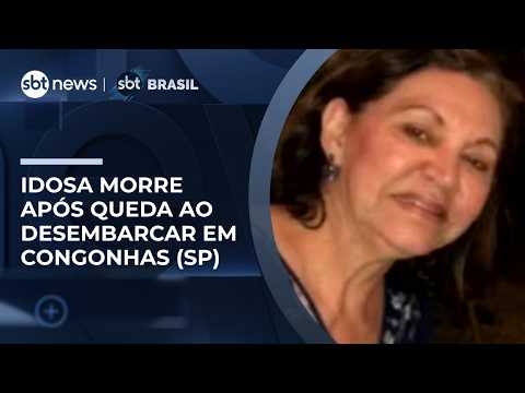 Idosa morre após cair durante desembarque de voo no Aeroporto de Congonhas (SP) | #SBTBrasil thumbnail