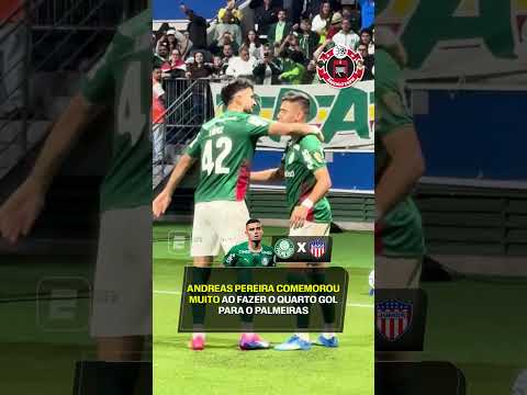 ANDREAS PEREIRA COMEMOROU MUITO APÓS MARCAR O 4º GOL DO PALMEIRAS #shorts thumbnail
