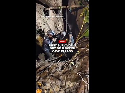 First survivor is out of flooded cave in Laos thumbnail