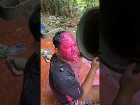 GARA GARA MAKAN ESKRIM PAKE TATAKAN BASKOM #shorts #lucu #art #trending thumbnail