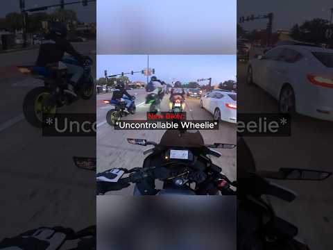 New Biker Does UNCONTROLLABLE WHEELIE ?? thumbnail