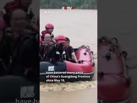 Rescue Efforts Underway as Rainstorm Trigger Floods in Guangdong thumbnail