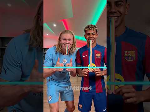 When Haaland and Yamal Try Rainbow Candy ?? #football #haaland #parody thumbnail