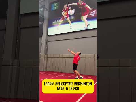 Learn helicopter badminton with a coach. #badminton #badmintonlovers #badmintontraining thumbnail