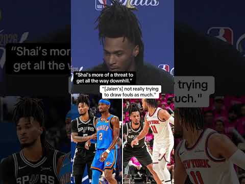 Stephon Castle on the differences between guarding SGA and Brunson thumbnail