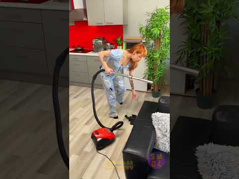 Unexpected Vacuum Antics: You Won't Believe Their Faces! 😂✨ thumbnail