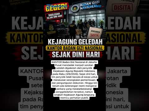 GEGER! KEJAGUNG GELEDAH KANTOR BADAN GIZI NASIONAL SEJAK DINI HARI thumbnail