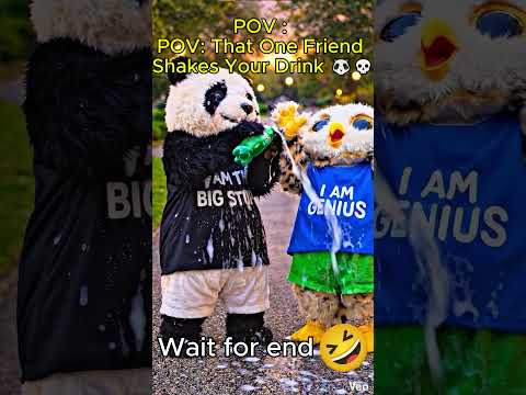 POV: That One Friend Who Shakes Your Cold Drink Bottle ??? #youtubeshorts #cute #cinematic #panda thumbnail