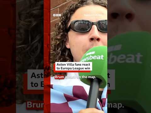 Aston Villa fans react to Europa League win. #EuropaLeague #AstonVilla #BBCNews thumbnail