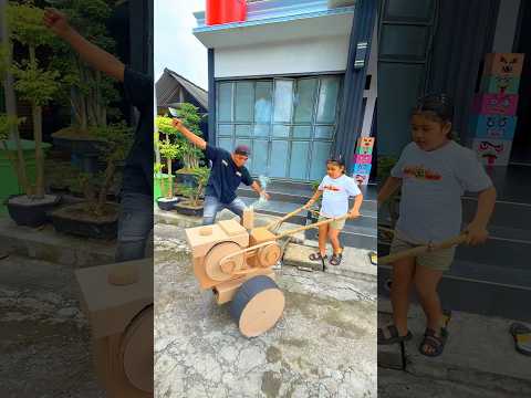 TRAKTOR KARDUS BOCIL NYUNGSEP #kreatif #kreasi #mainan #traktor #lucu thumbnail