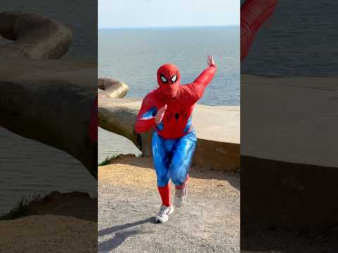 Spider-Man runs to the rescue? #spiderman thumbnail