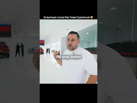 DUBAI HEAT RUINED THIS TESLA CYBERTRUCK😱⚠️🔥 thumbnail