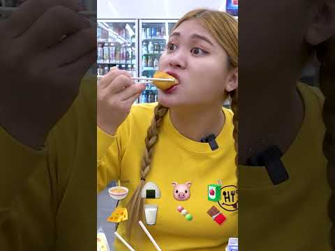 하이유의 야외 편의점 음식 먹방! Korean Convenience Store Food Mukbang DESSERT EATING SHOW #shorts | HIU 하이유 thumbnail