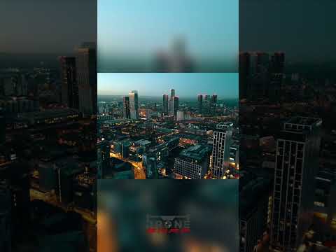 Dusk City Lights: Skyscrapers and Roadways at Golden Hour #shorts thumbnail