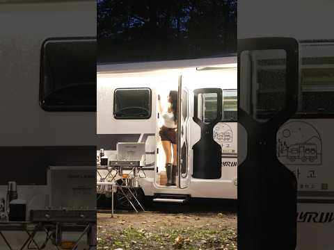 ☔LUXURY RV CAMPING IN HEAVY RAIN thumbnail