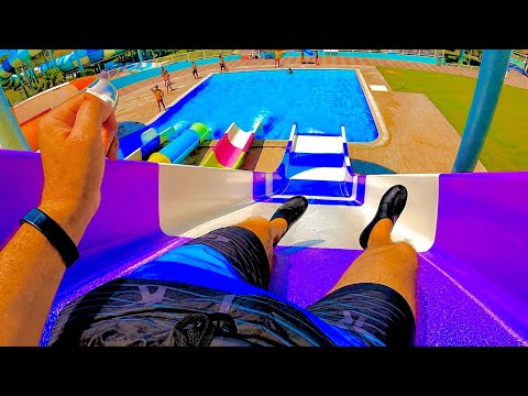 Straight Down the Purple Slide 💜💦 | Oasis Waterpark Alaçatı 🇹🇷 thumbnail